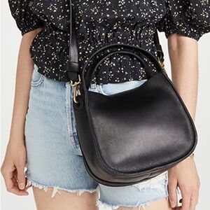 Madewell Sydney Crossbody Bag in Black Leather